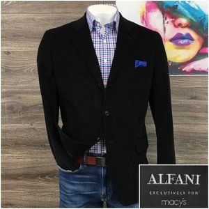 Alfani Men's Blazer Sport Coat 3 Button Corduroy Sports Jacket 40R Cotton Silk